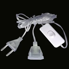 

3M 10FT Cable Plug Transparent Led light string Extension Standard Power Extension Cord For Home Holiday String Light Christmas