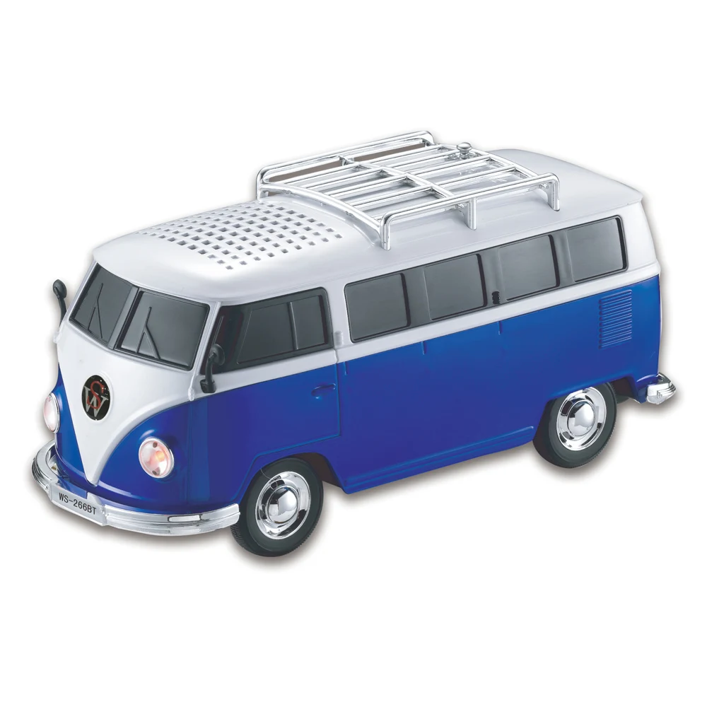 Volkswagen Bus Loud Black Speaker – Portable BT With USB/AUX, 1800mAh