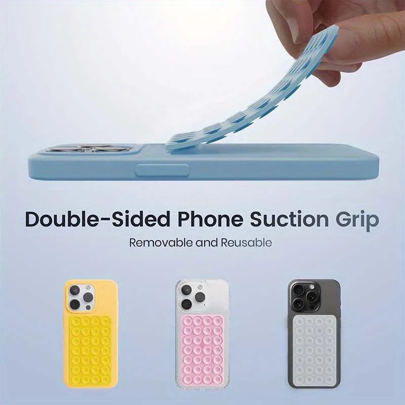 Silicone Suction Cup Phone Stand with Strong Double-Sided No-Hand Grip, Video Fixing Pad, Silicone Rubber Suction, Silicone Case