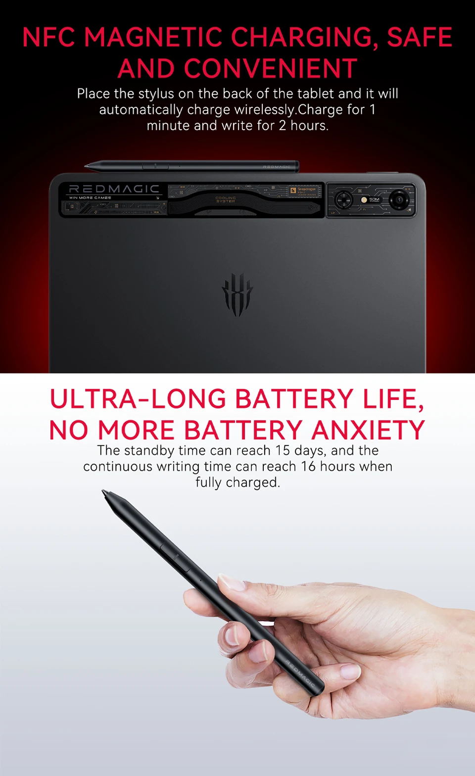 RedMagic 2 Magnetic Stylus Can Absorb Drawing Tablet Pencil Touch