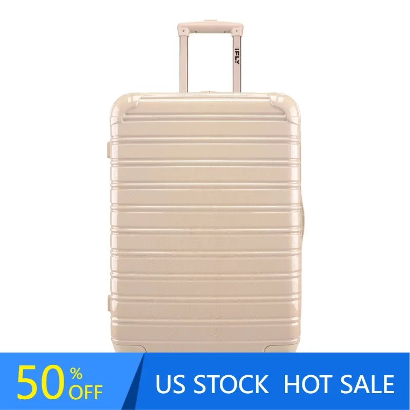 

Hardside Fibertech Checked Luggage 24", Champagne