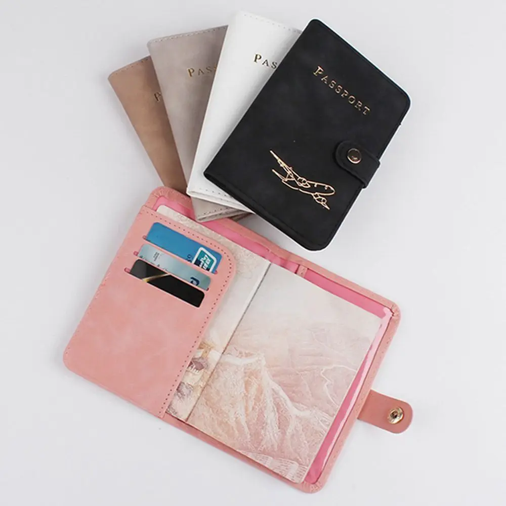 PU Leather Travel Passport Cover Fashion 2024 New Women Passport Holder Case for Men Travel Document Credit Card Case