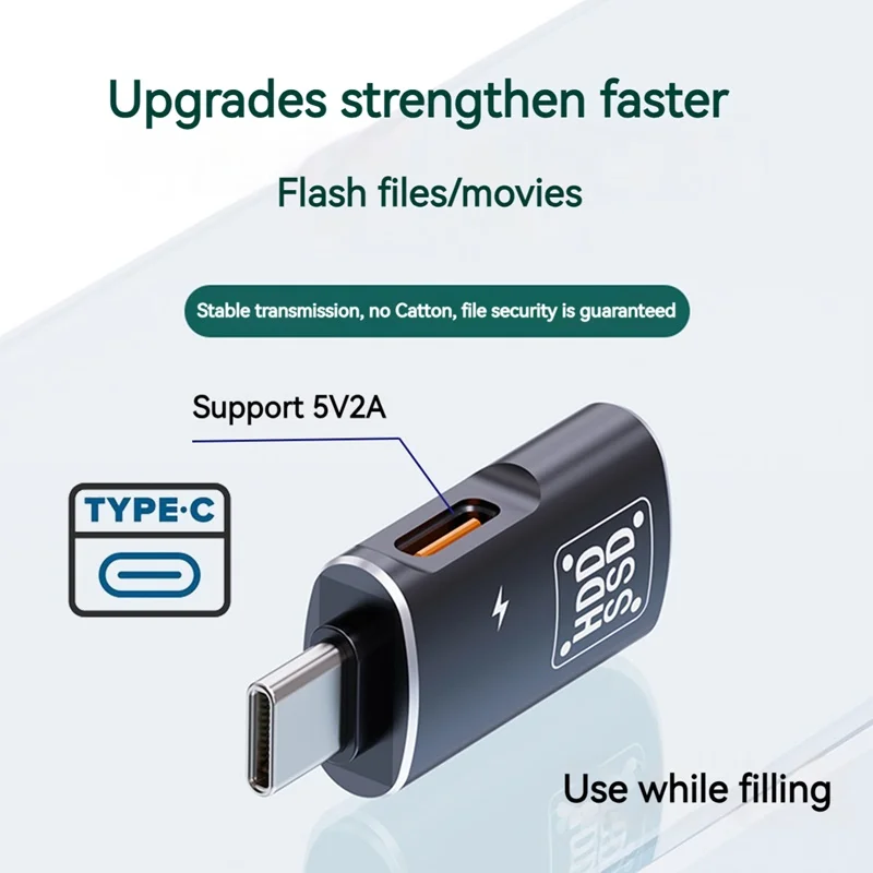 금속 USB C 타입 어댑터, USB OTG U 디스크 데이터 전송 어댑터, 충전 컨버터, 아이패드 휴대폰 태블릿 삼성용, 2IN1