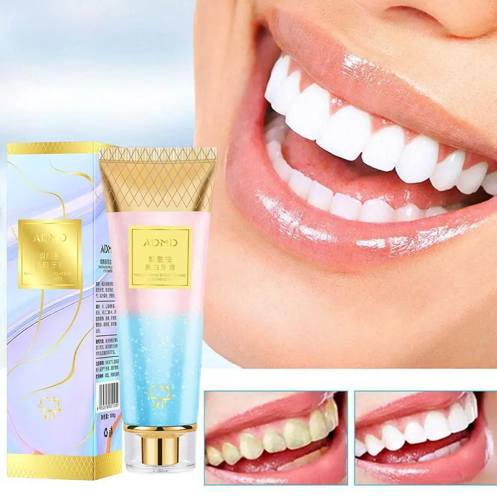 

100g Nicotinamide Bright White Anti-Sensitive Toothpaste Toothpaste Care Whitening Fresh Teeth Plaque Stains Remove Breath H0I1