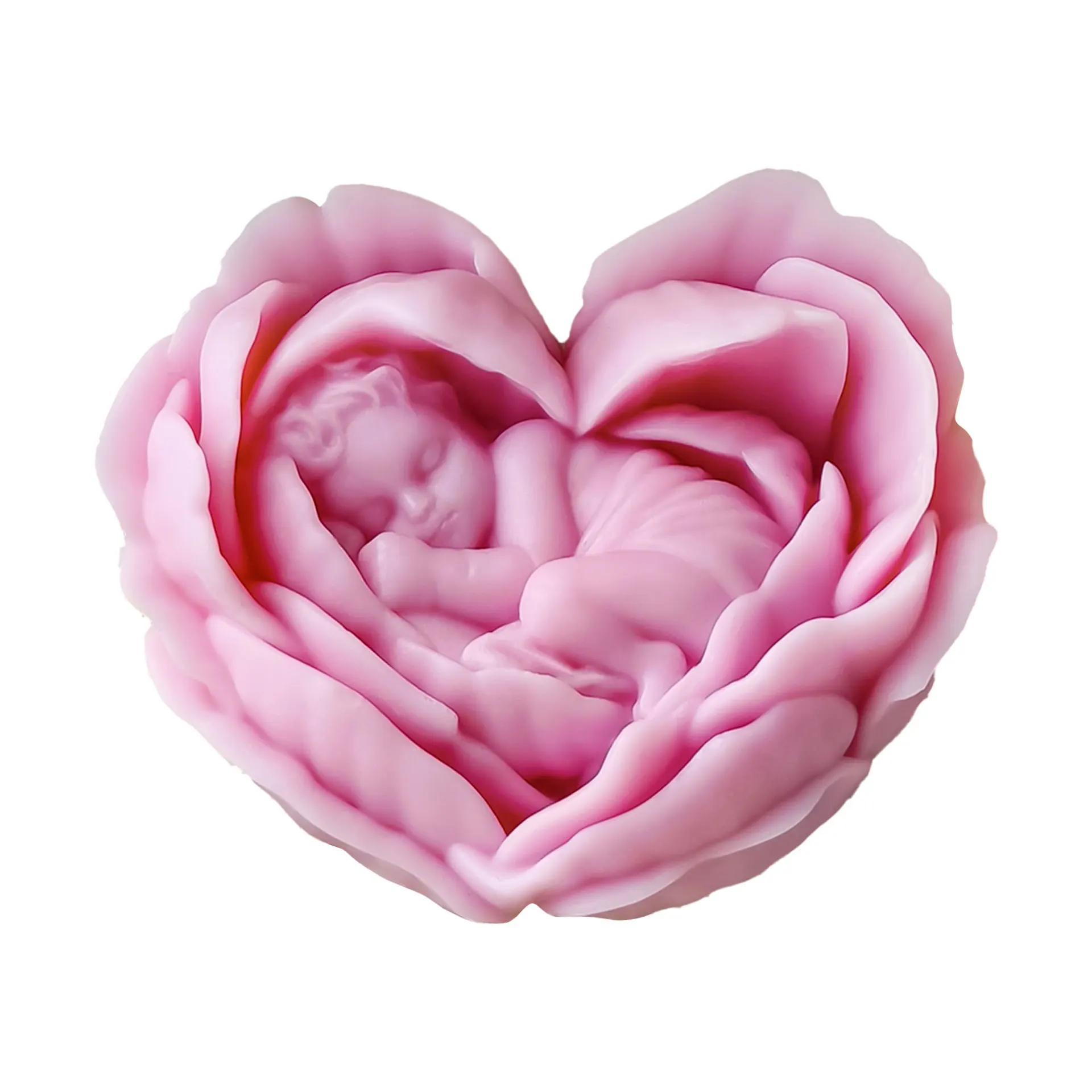 Angel Baby Heart Silicone Mold DIY Aromatherapy Candle Plaster Ornament Handmade Soap Creative Craft Mould Holiday Gift Ideas aromatherapy candle mold silicone mold silicone candle molds silicone candle mold candle mold