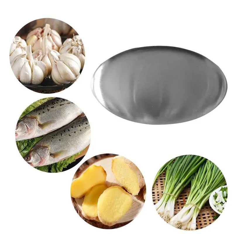 

Stainless Steel Soap Hand Odor Remover Bar Magic Oval Deodorizing Soap ElimInates Garlic Onion Etc Smells Kitchen Gadget ToolS