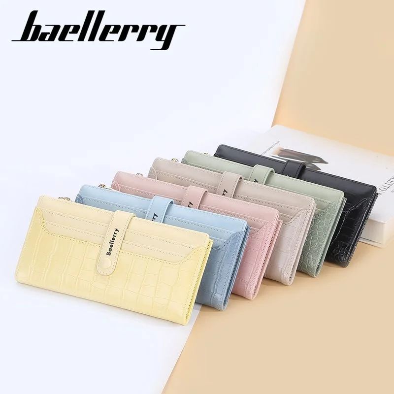 2024 New Wallet Women's Long European and American Crocodile Pattern Multi Card Women's Handheld Bag Fashion Casual Versatile Phone Bag_voghion.com