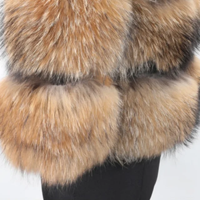 Maomaokong-abrigo de piel 2024 natural para mujer, chaqueta cálida de piel de zorro, chaleco de invierno, nuevo estilo, envío gratis, 100% - Imagen 6
