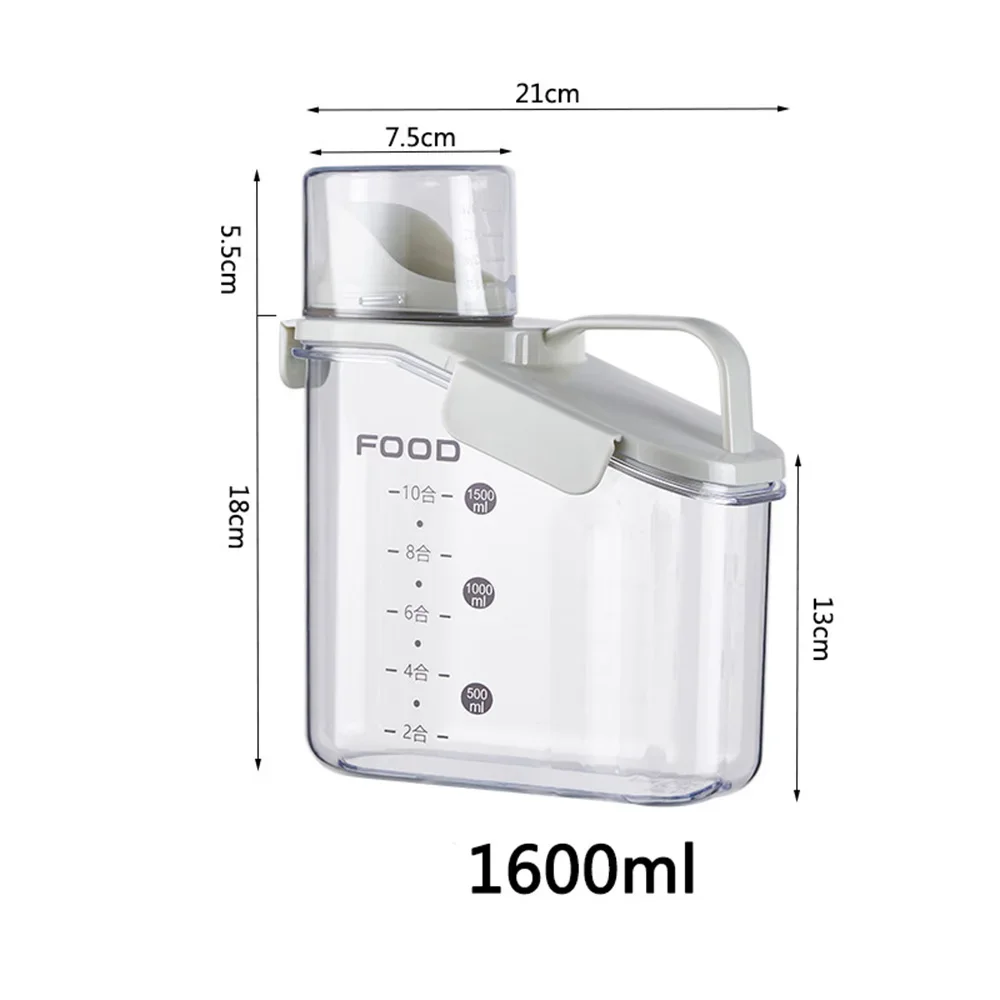 Contenedor hermético grande para almacenamiento de alimentos para mascotas, contenedor de comida transparente para perros con tapa, caja selladora de alimentos secos para mantener frescos a prueba de humedad