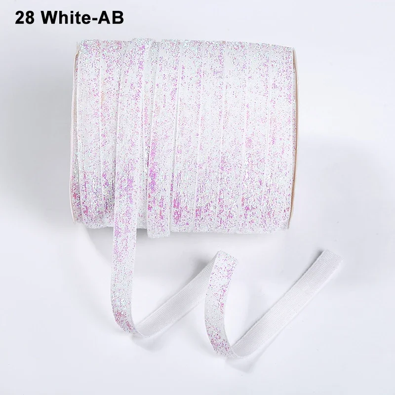 Multicolor Shimmer Glitter Velvet Ribbon for DIY Crafts and Decorative Wrapping