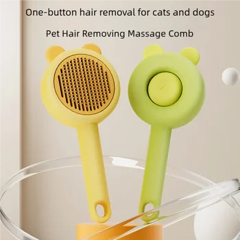 Pet Dog Brush Cat Comb Self Cleaning Hair Remover Brush Dogs Cats Grooming Tools Pets Dematting Comb Accessories High Efficiency