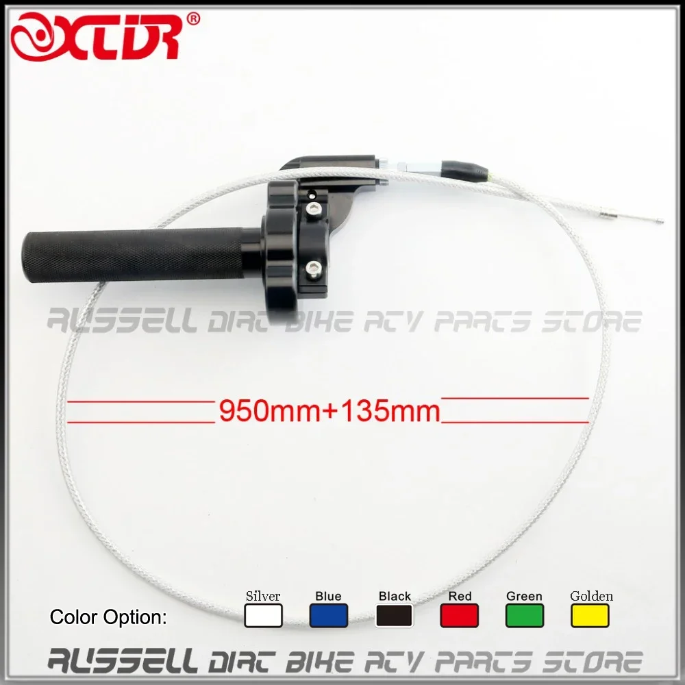 CNC Throttle Grip Twister Cable For CRF50 CRF70 KLX110 CRF150F/R CRF250 CRF450 KLX450R KX250 KTM SX SXS EXC EGS Dirt Pit Bike