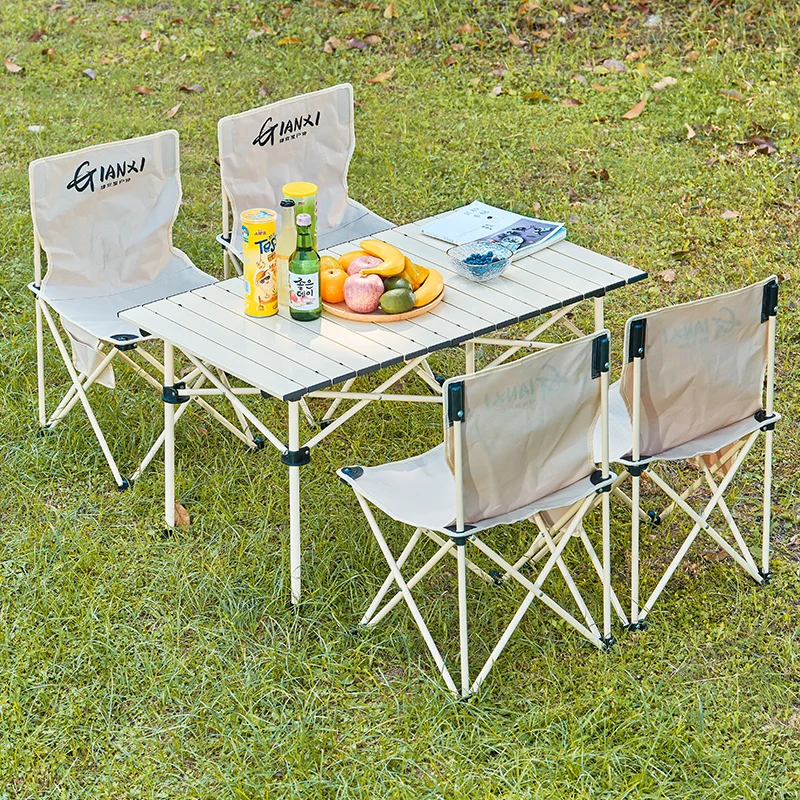 GIANXIOutdoorFoldingTablesAndChairsPortablePicnicTableSolid