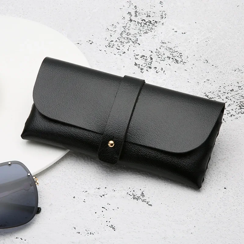 1PC Fashion Men Women Portable Glasses Case Magnetic PU Leather Fold-able Sunglasses Eyeglass Box Holder Eyewear Accessories