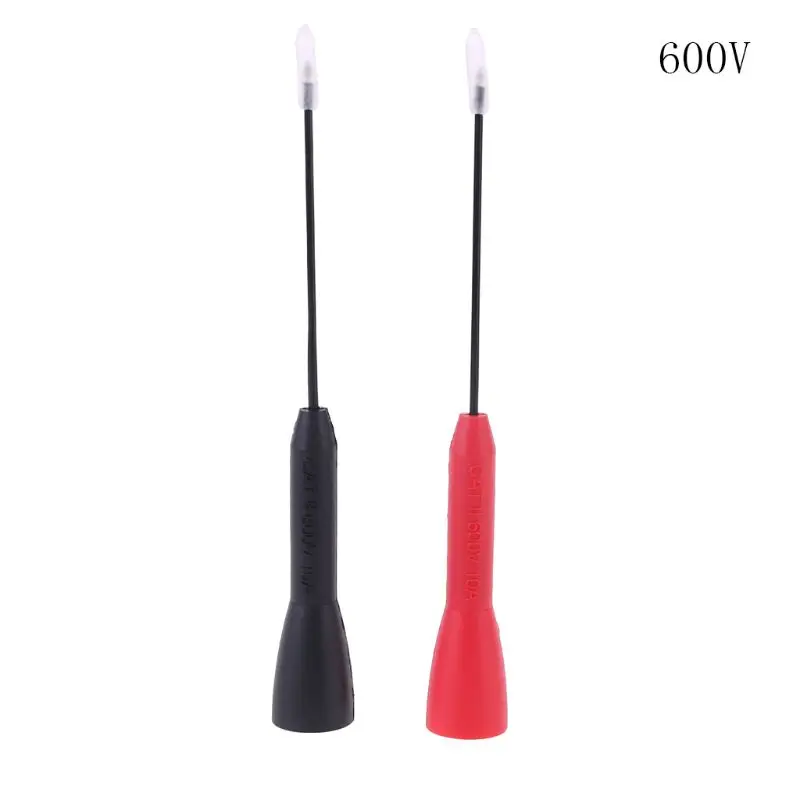 

2 Pcs Multimeter Test Extention Back Probes for Sharp Needle Micro Pin Stainless Steel Tipped Tip for Banana Socket