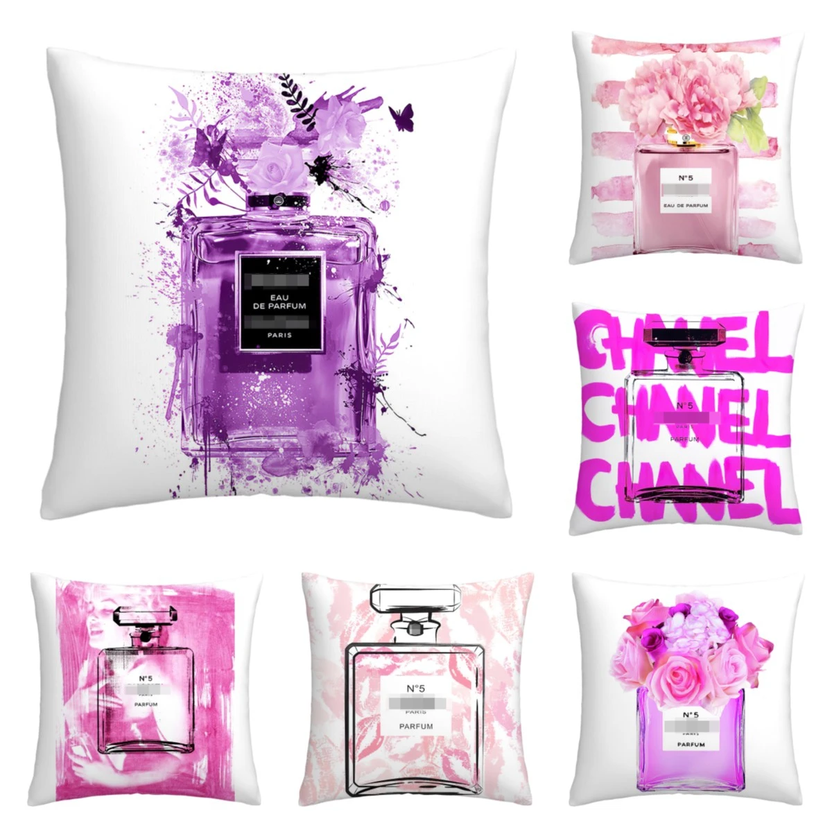 Popular Perfume Bottle Pillow Cover 20x20in 24 X24in/50x50cm 60 X60cm Home Fabric Sofa Cushion home decor | Дом и сад