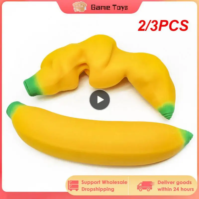 

2/3PCS Banana Pinch Music Toy Creative Decompression Memory Student Gift Funny New Strange Extrusion Vent Radish Rabbit