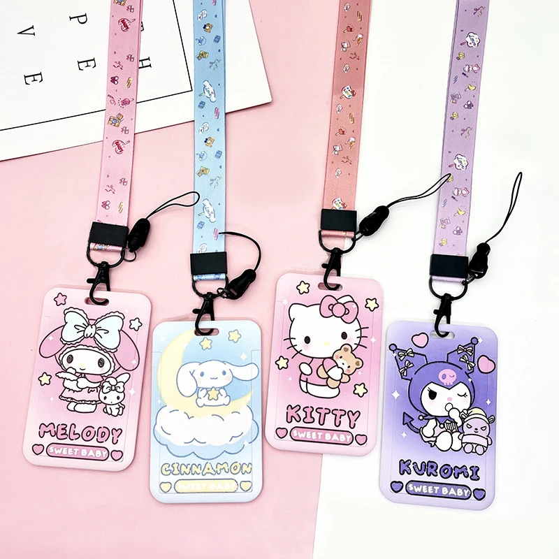MyMelodyIDBadgeHolderNeckStrapPendantHelloKittyDoorCard