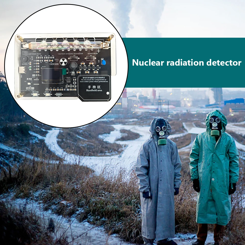 Geiger Counter Kit Module with Sound Light Alarm Radiation Tester DIY Circuit Board Parts