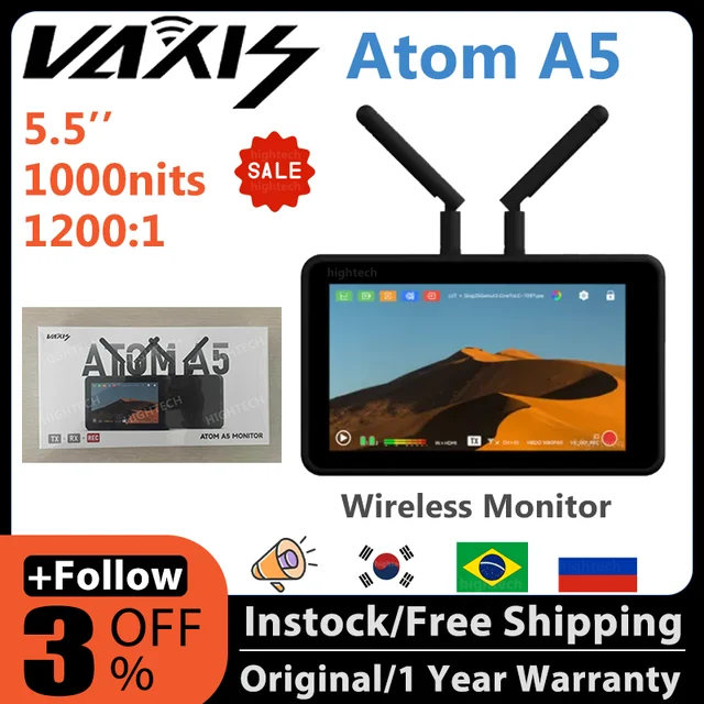 Vaxis Atom A5 5.5 Inch 150m TX RX Wireless image transmission