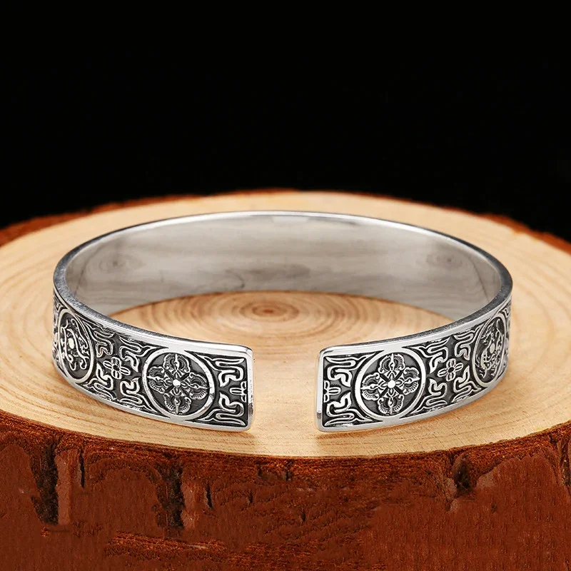 Bracelet En Argent Style Ethnique Vintage - Occasion, Look Bohème Et Unique