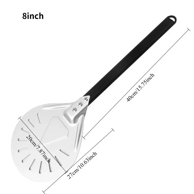 7/8/9/12inch Aluminum Pizza Peel with Handle Oven Pizza Turning Peel for Outdoor Pizza Ovens Pizza Oven Accessory image 23