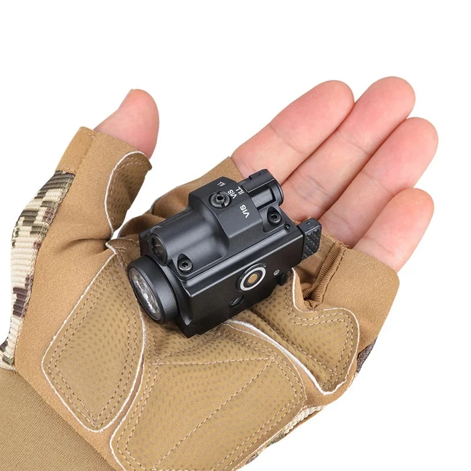 Richfire Tactical LED Flashlight 800lumens Green 2 in 1 Combo Rail Mounted with Magnetic Charger for Hunting