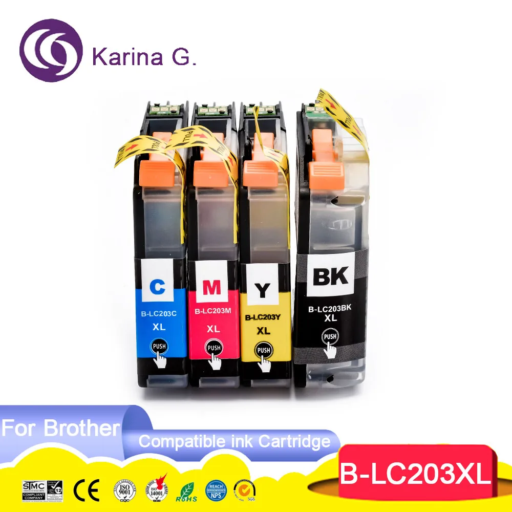 LC201 LC203 LC203 Compatibel Ink Cartridge For  MFC-J885DW J460DW J480DW J485DW