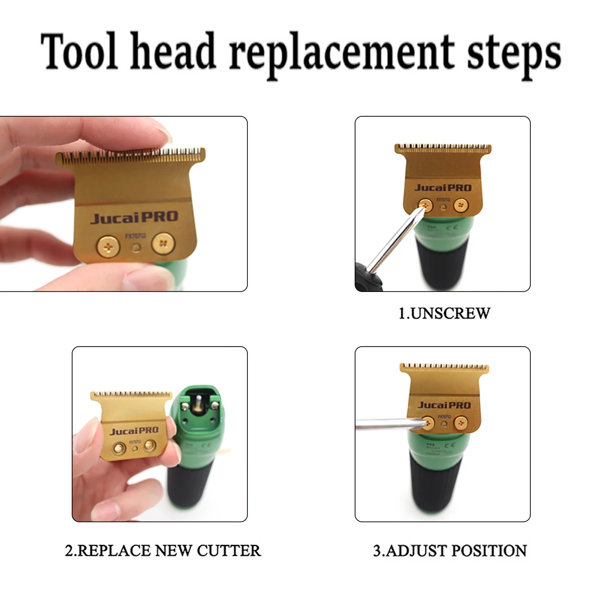 Original Replacement Blade for JUCAI PRO F7878 Professional Hair Clipper Trimmer Barber Shop Titanium Cutter Head