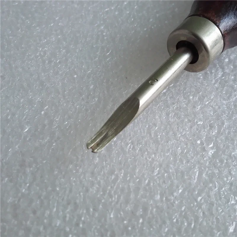 Sharp Leather Craft Edge Beveler Skiving Beveling Knife Cutting Hand Craft Tool with Wood Handle 0.8/1.0/1.2mm Practical DIY