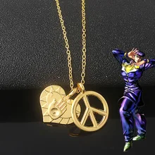 Anime Jojos Bizarre Adventure Necklaces Killer Queen Higashikata Josuke Pendant Chain Necklaces Charm Gifts Jewelry Keychain