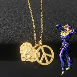 Anime Jojos Bizarre Adventure Necklaces Killer Queen Higashikata Josuke Pendant Chain Necklaces Charm Gifts Jewelry Keychain