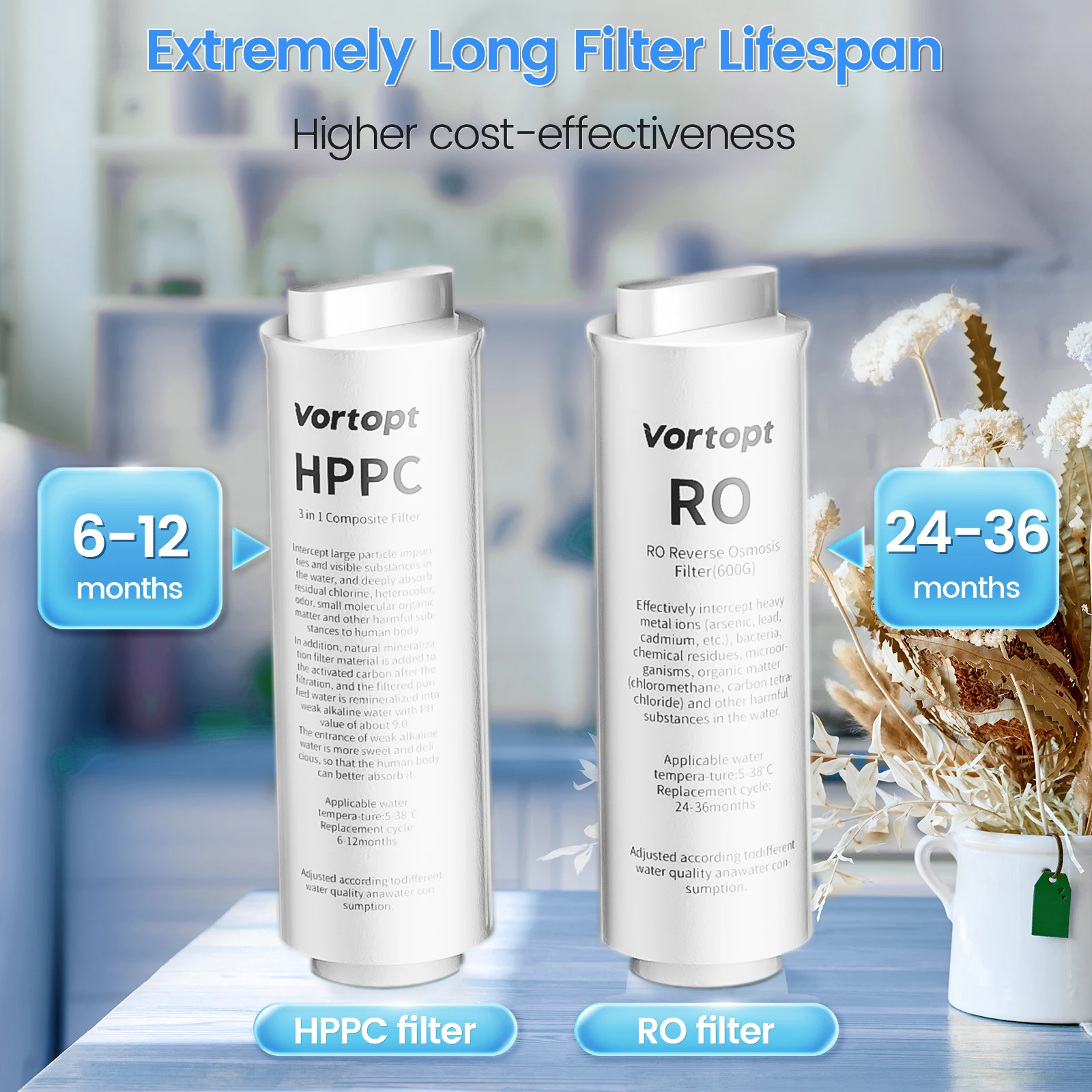 Reverse Osmosis System,Alkaline PH Mineralization RO Water Filtration System,7-Stage Tankless Under Sink Water Filter,600GPD