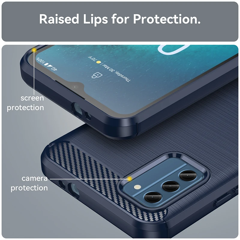 Durable Armor Shockproof Phone Case – Solid Color Soft Protective Back Cover