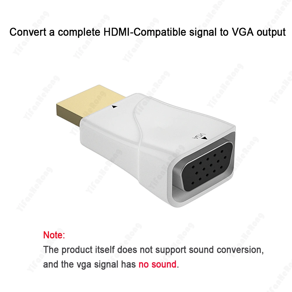 Adattatore Hd 1080P Hdmi Compatibile Con Vga Connettore Di Uscita Vga Per Computer Laptop Tv Box Convertitore Di Segnale Digitale-Analogico