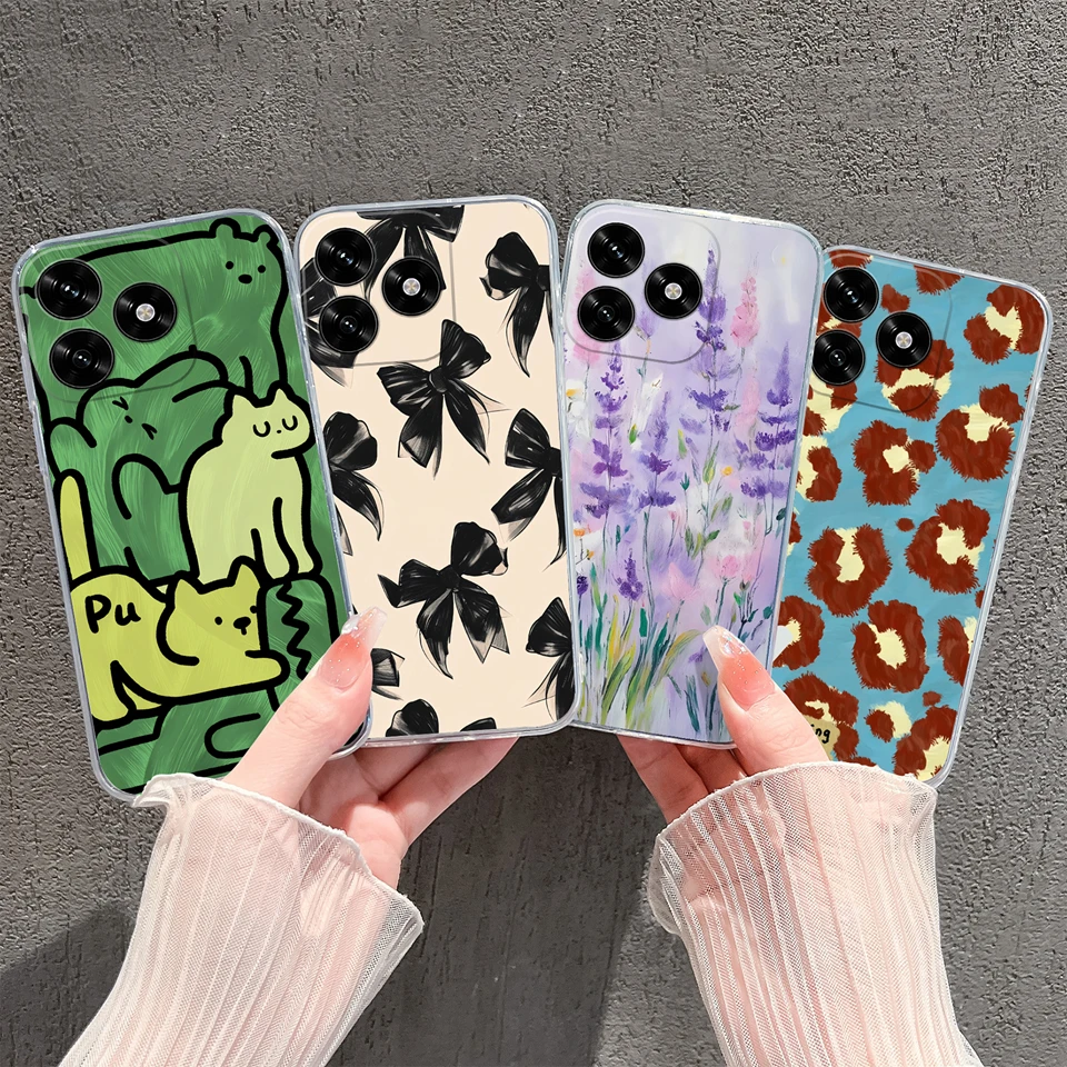 Cartoon Frog & Pig Transparent Protective Phone Case