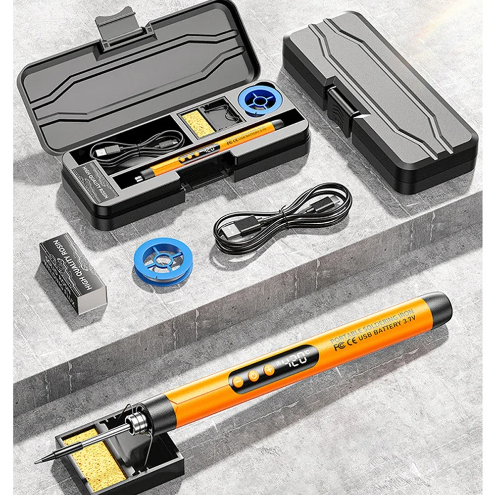 Electric Soldering Iron Soldering Iron Portable Digital Display Adjustable Temp Electric Soldering Iron USB Powered Repair Tool for Electronic Rework