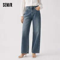 Semir Jeans femmes 2025 nouveau Style d'hiver avec pantalon doublé polaire longueur au sol pantalon à jambes larges de Style Hong Kong 1