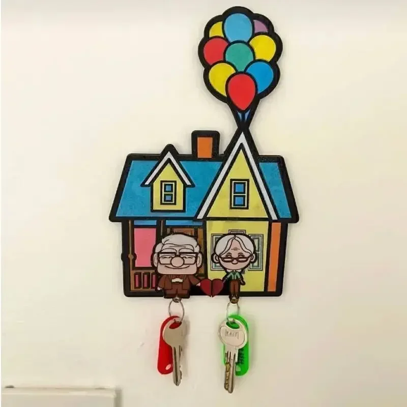 Couples Keychain Matching Heart Keychains Hanger Acrylic Key Holder Wall Decorative Gift for Mom Dad Boyfriend Girlfriend Lovers 3