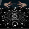 Bohemian Moon Phase Tarot Tablecloth Altar Cloth Divination Decoration Black Starry Sky Moon Witchcraft Tarot Card Table Cloth 1