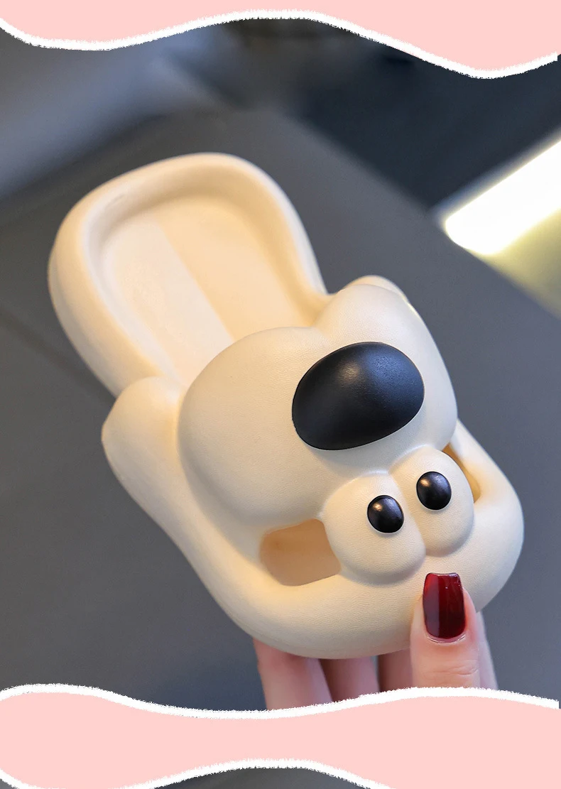 Children's Slippers - Cute Puppy Kids Indoor Slippers With Non Slip EVA Sole Sandals