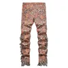 Men Bandana Print Pants Plus Size Multi Pockets Cargo Jeans Fashion Tassels Paisley Bandanna Trousers 2