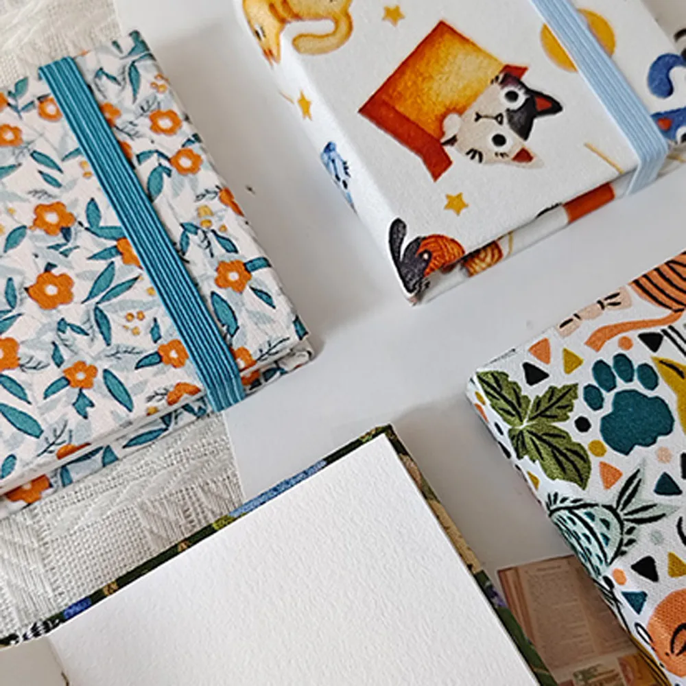 SeamiArt 6x6cm Mini Drawing Notebook Sketch Book Coloring Book For Watercolor Painting 300GSM Paper/20 Sheets Art Supplies 6