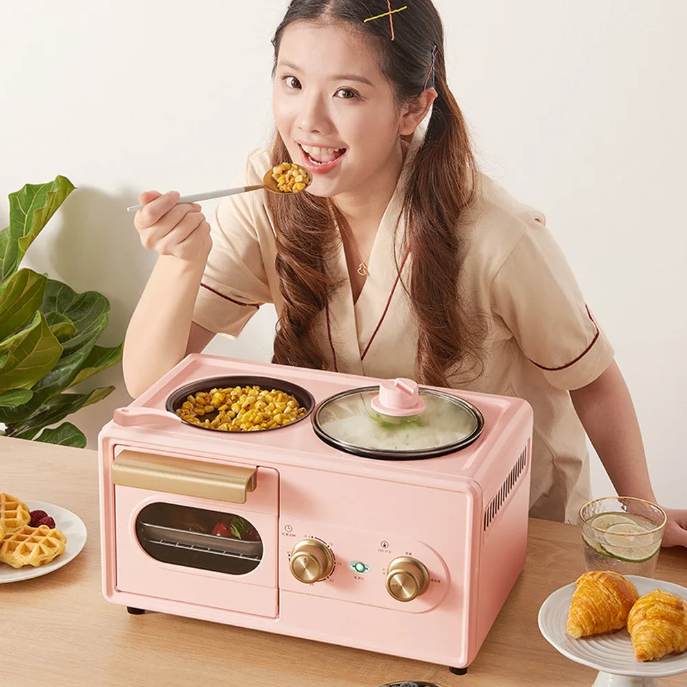 Breakfast machine multifunctional four in one lazy artifact automatic Household Bread Pizza Frying Pan Toaster
