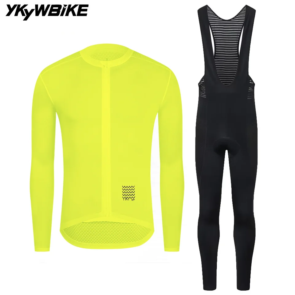 Maillot De Cyclisme Homme Manches Longues Tedila - Cuissard Rembourré 5D, Printemps/Automne