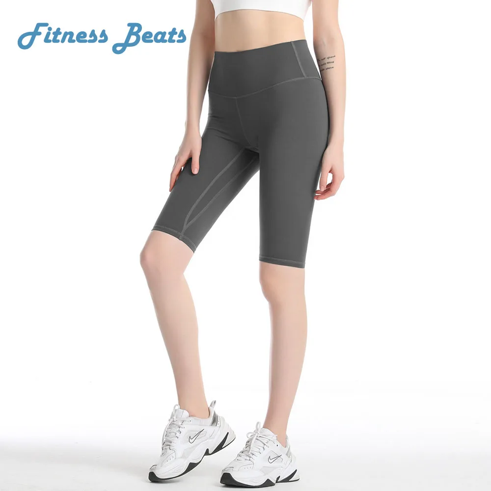 

New Spring Summer Five-point Yoga Cycling Breathable Pants Women's Clothing Gym Legging Solid Shorts High Waist Elastic Fitness