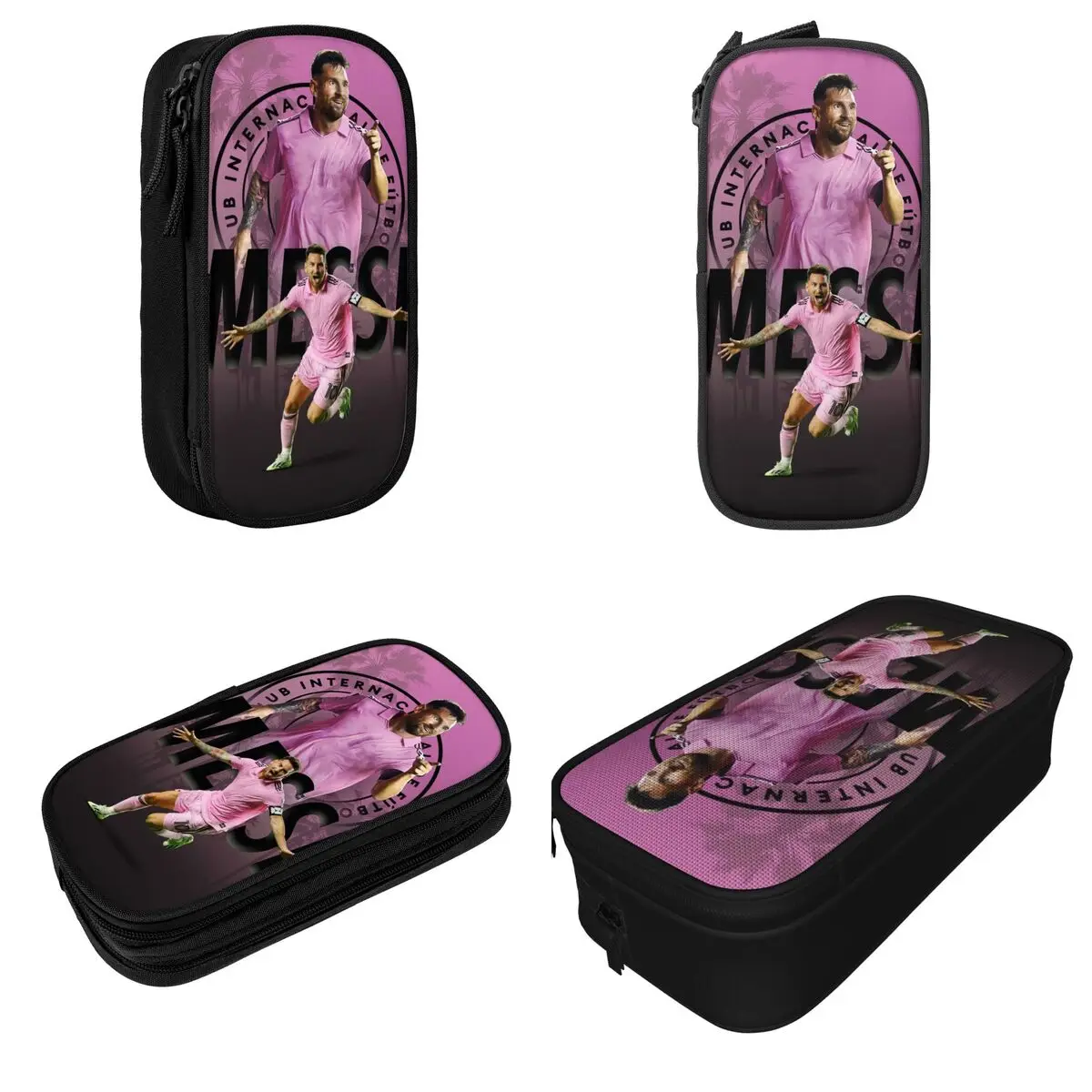 Large Pencil Lionel Pouch M-Messi Merch Double Layer Pencil Case Stationery Girl Make Up Bag Perfect Gifts 2