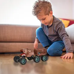 Dino RC – camion dinosaure télécommandé, voiture jouet pour garçons et filles de 3, 4, 5, 6 et 7 ans, cadeau d'anniversaire sympa 