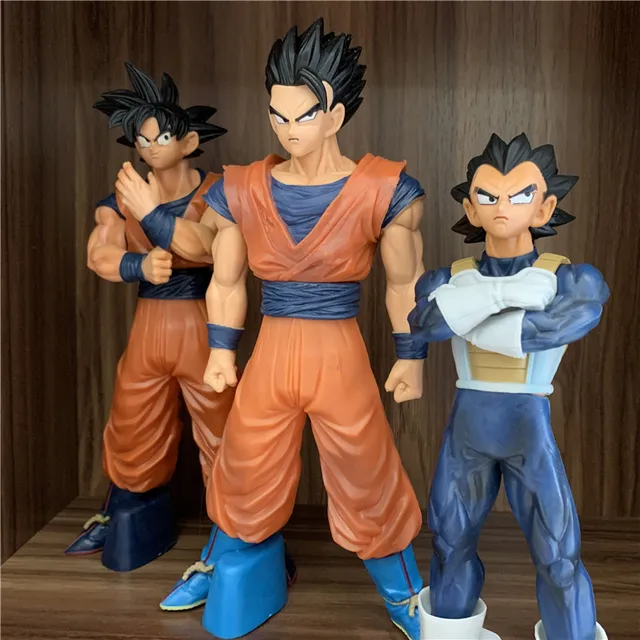 1:6 Dragon ball super saiyan concorrente filho goku figuras de ação cabelo  preto fazer um punho coleção modelo brinquedo para presentes set