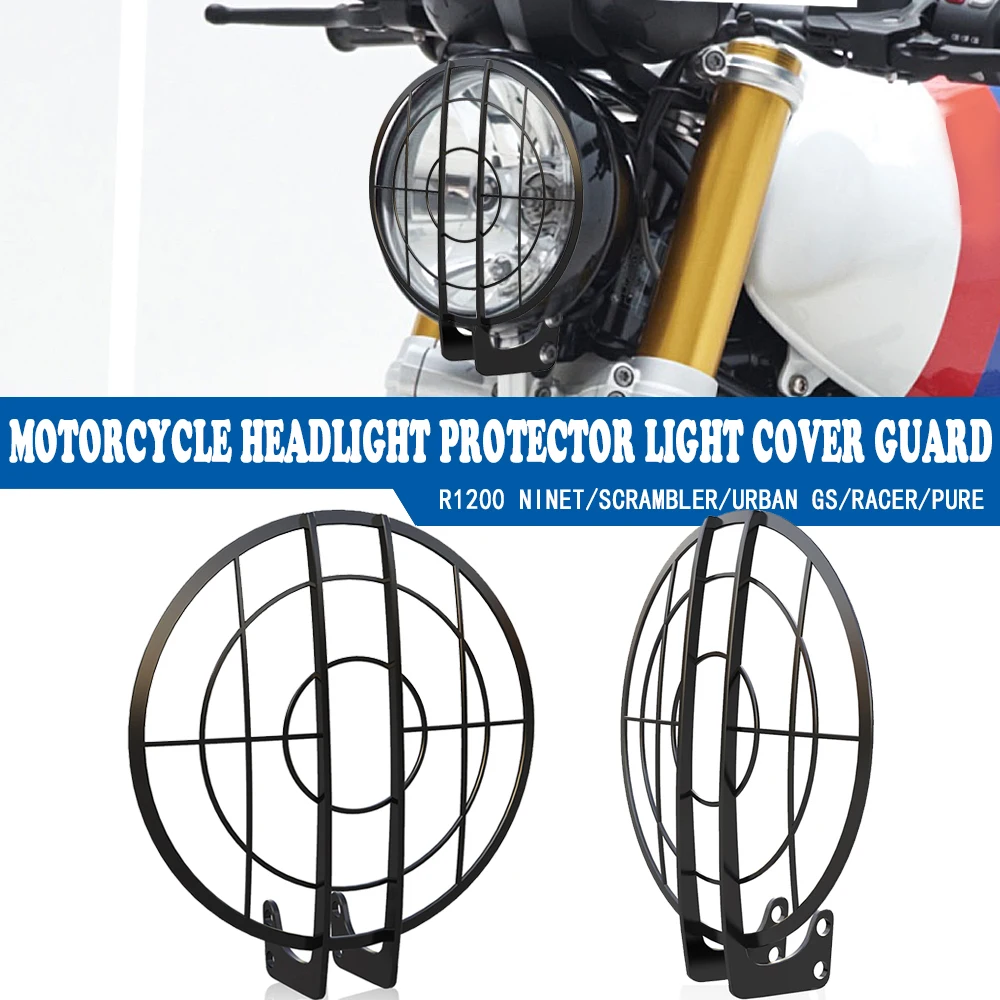 

Motorcycle Headlight Grille Protector For BMW R NINE T RNINET 9 R9T Scrambler Urban Pure 2014-2023 Head Light Guard Grill Cover